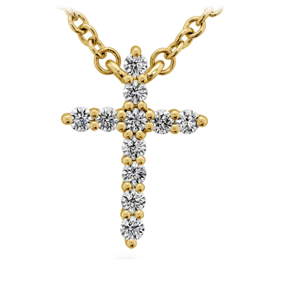 Jewelry Hearts on Fire Diamond Necklaces & Pendants | Hearts On Fire 18K Yellow Gold Signature Cross Diamond Necklace