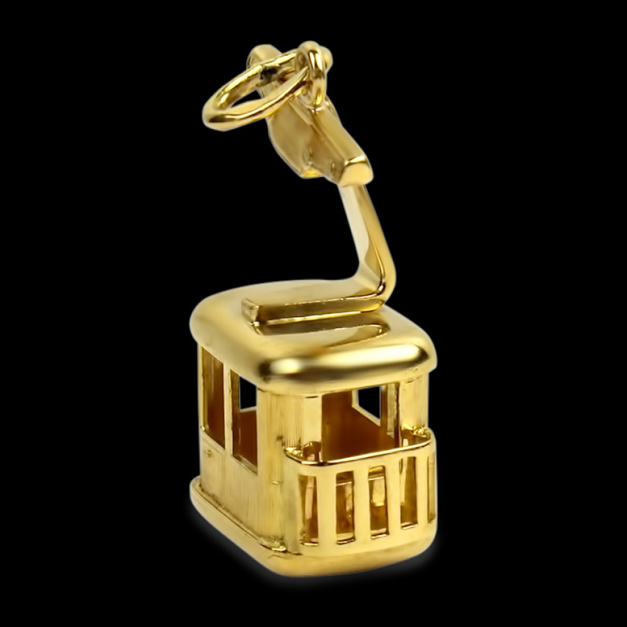 Estate PAGE Estate | Estate 18K Yellow Gold Ski Lift Charm