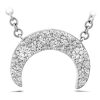 Jewelry Hearts on Fire Diamond Necklaces & Pendants | Hearts On Fire 18K White Gold "Charmed Horn" Diamond Necklace