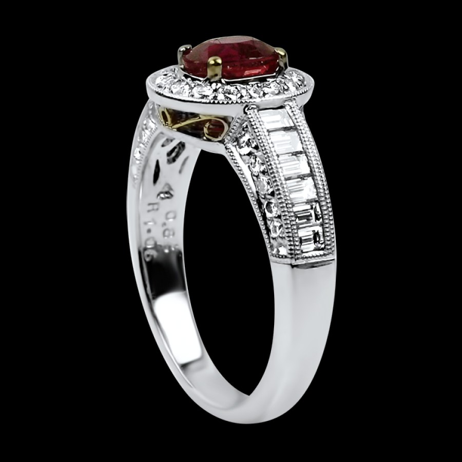 Estate PAGE Estate | Estate 18K Yellow & White Gold Ruby & Diamond Ring