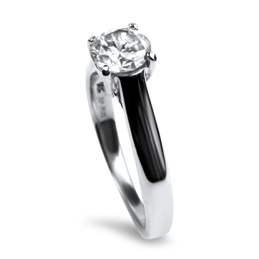 Estate PAGE Estate | Estate 14K White Gold Trellis Style Solitaire Mounting