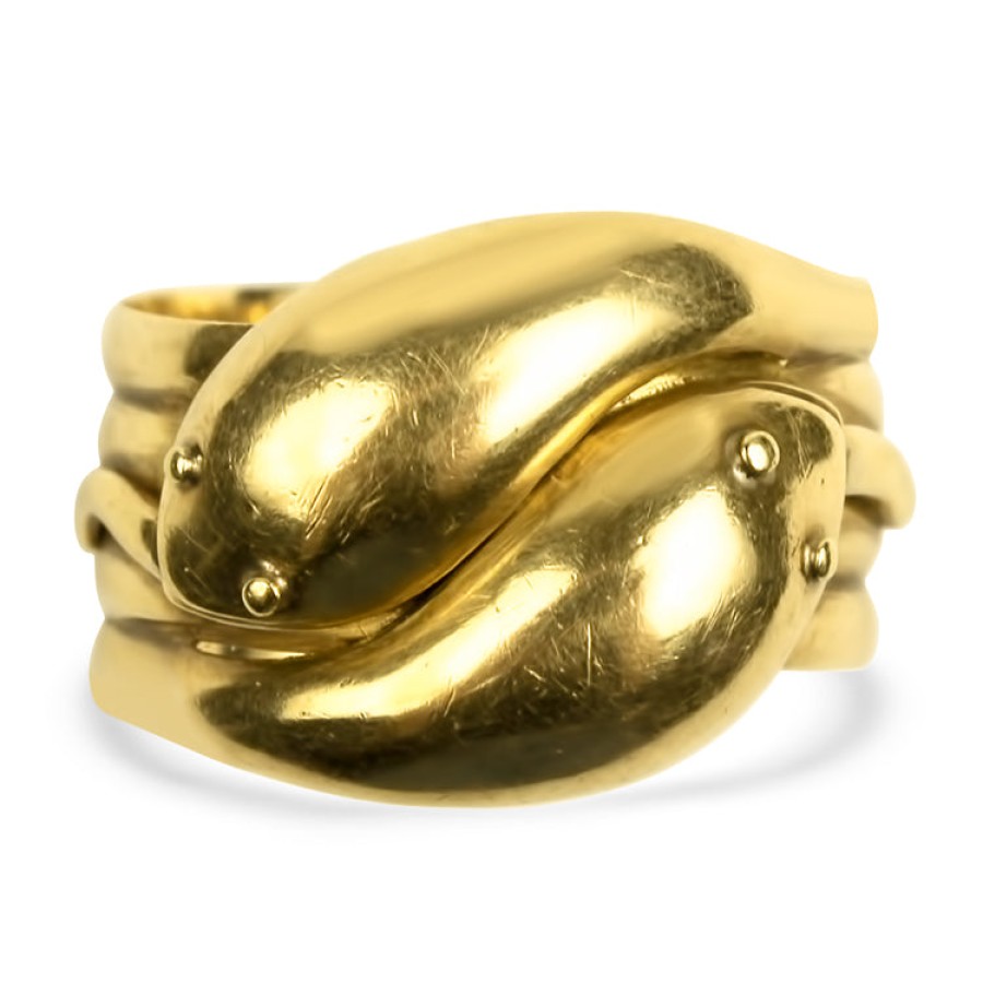 Estate PAGE Estate | Estate Victorian 18K Yellow Gold Double Snake Four Coil Ring