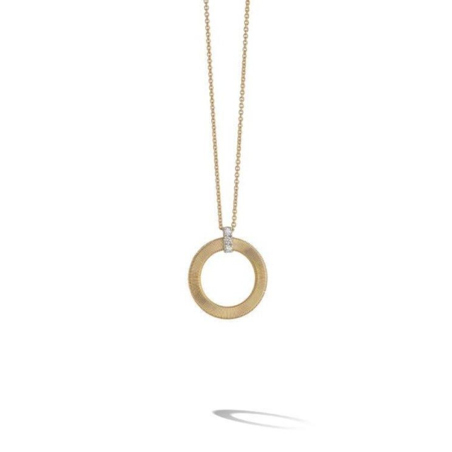 Jewelry Marco Bicego Diamond Necklaces & Pendants | Marco Bicego Masai Diamond Single Circle Short Necklace