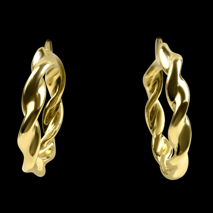 Estate PAGE Estate | Estate 14K Yellow Gold Twisted Hoop Earrings