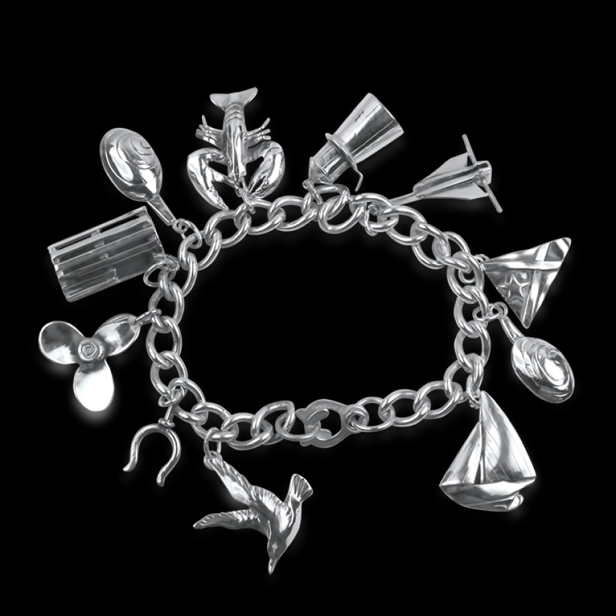 Estate PAGE Estate | Estate Sterling Silver Nautical Charm Bracelet