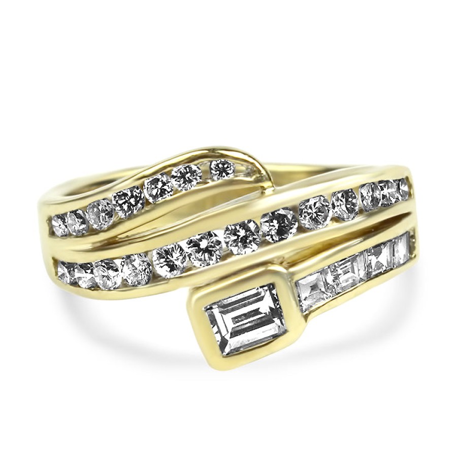 Estate PAGE Estate | Estate 18K Yellow Gold And Diamond Bypass Ring