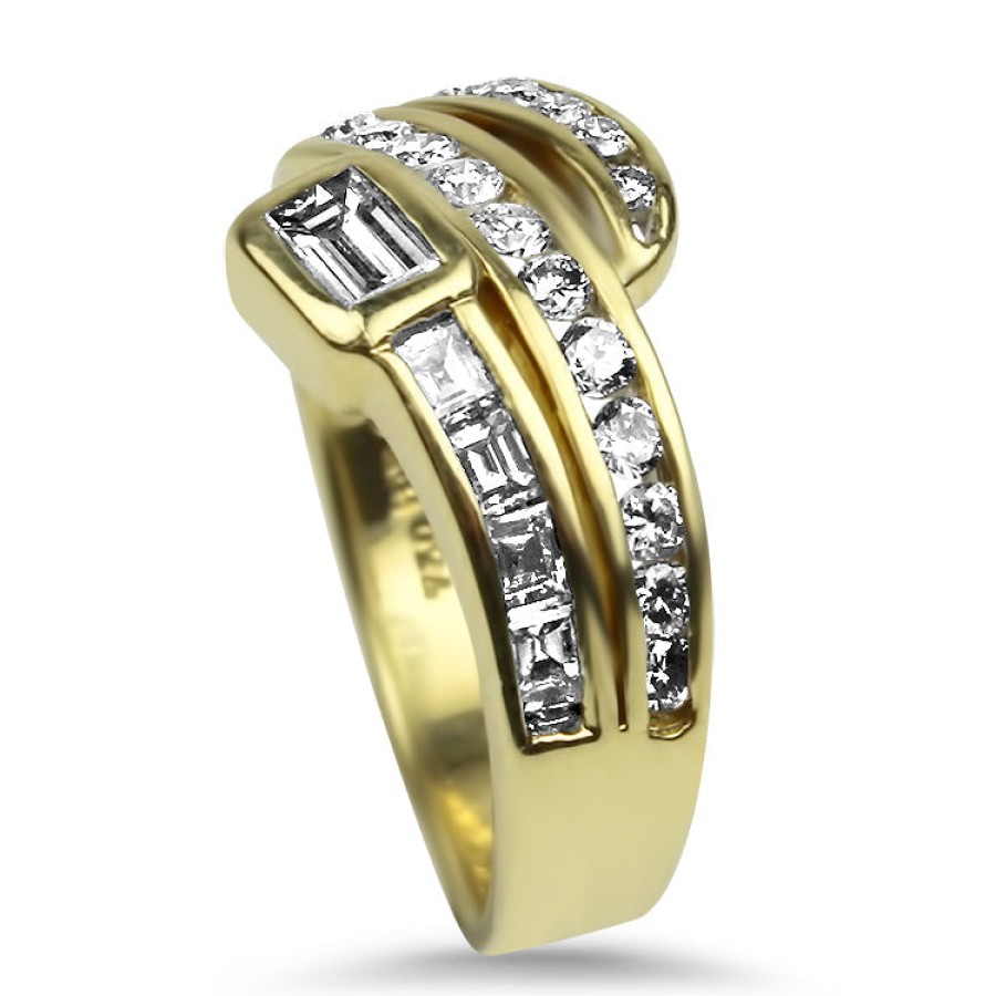 Estate PAGE Estate | Estate 18K Yellow Gold And Diamond Bypass Ring