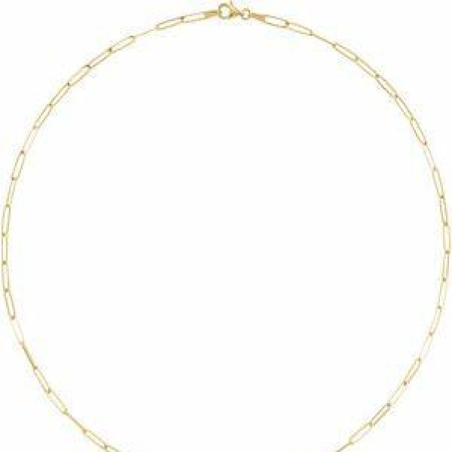 Jewelry Sincerely, Springer's Chains | Sincerely, Springer'S Yellow Gold Elongated 2.6Mm Link "Paperclip" Cha