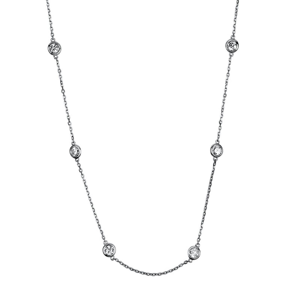 Jewelry David Weisz Diamond Necklaces & Pendants | David Weisz 18K White Gold Diamond Necklace - 1.87Ctw