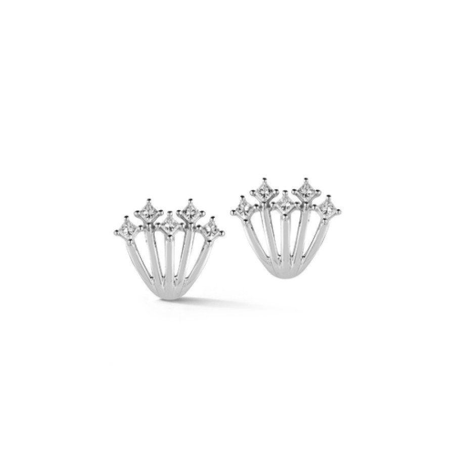 Jewelry Dana Rebecca Designs Diamond Earrings | Dana Rebecca Designs Millie Ryan Five Burst Princess Cut Diamond Huggi