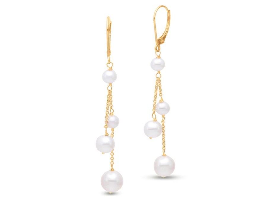 Jewelry Mastoloni Dangle & Drop Earrings | Mastoloni Cecily Pearl Chain Drop Earrings