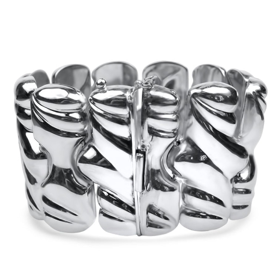 Estate PAGE Estate | Estate Sterling Silver Wide Wavy Bracelet