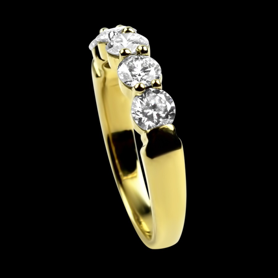 Estate PAGE Estate | Estate 18K Yellow Gold Five-Diamond Band