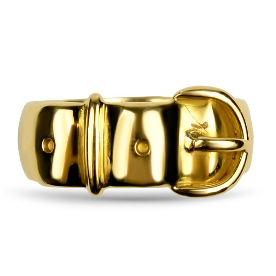 Estate PAGE Estate | Estate Edwardian 18K Yellow Gold Buckle Ring