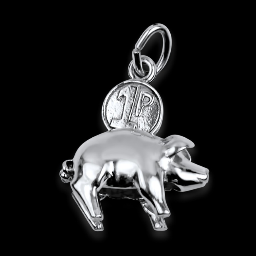 Estate PAGE Estate | Estate Sterling Silver Piggy Bank Pendant