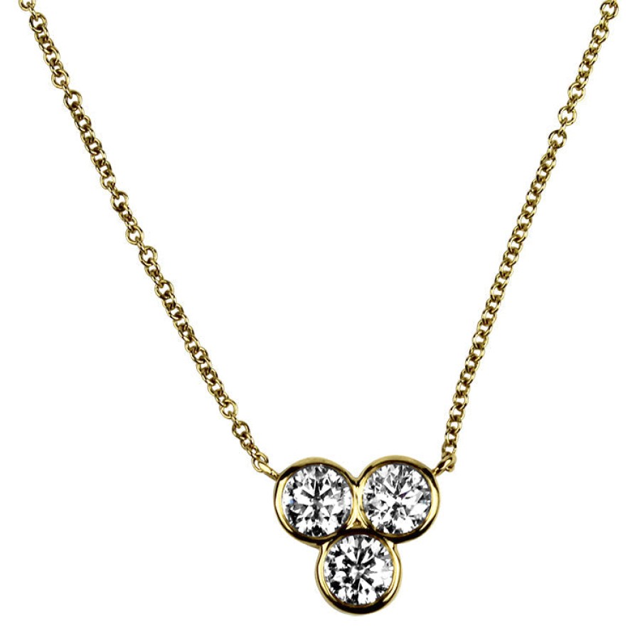 Jewelry David Weisz Diamond Necklaces & Pendants | David Weisz Triple Martini 18K Yellow Gold Diamond Necklace