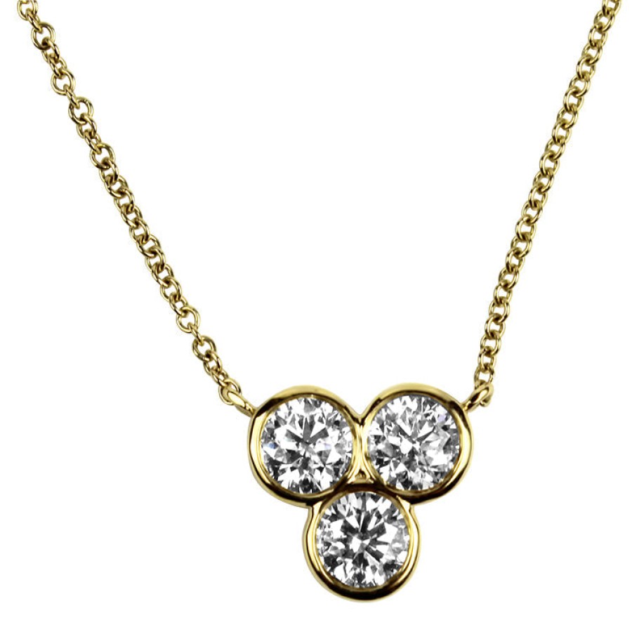 Jewelry David Weisz Diamond Necklaces & Pendants | David Weisz Triple Martini 18K Yellow Gold Diamond Necklace