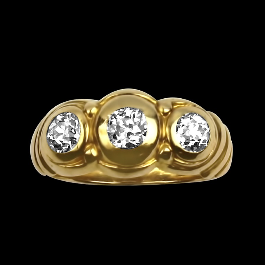 Estate PAGE Estate | Estate 14K Yellow Gold Antique Old European Cut Diamond Ring