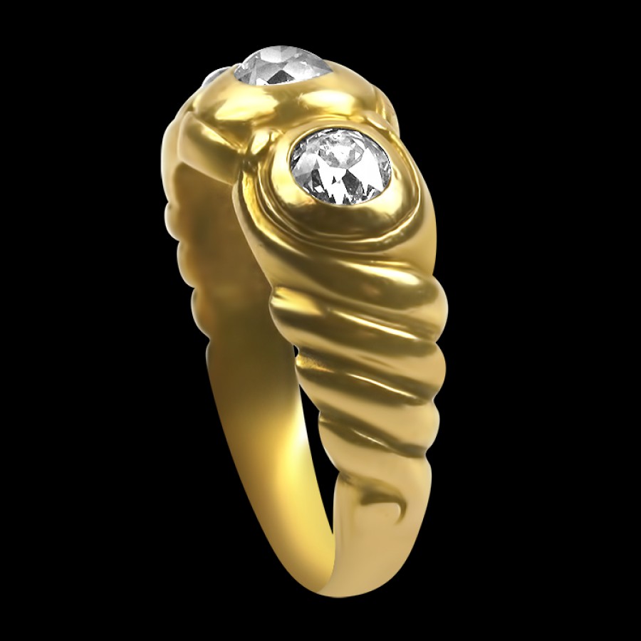 Estate PAGE Estate | Estate 14K Yellow Gold Antique Old European Cut Diamond Ring