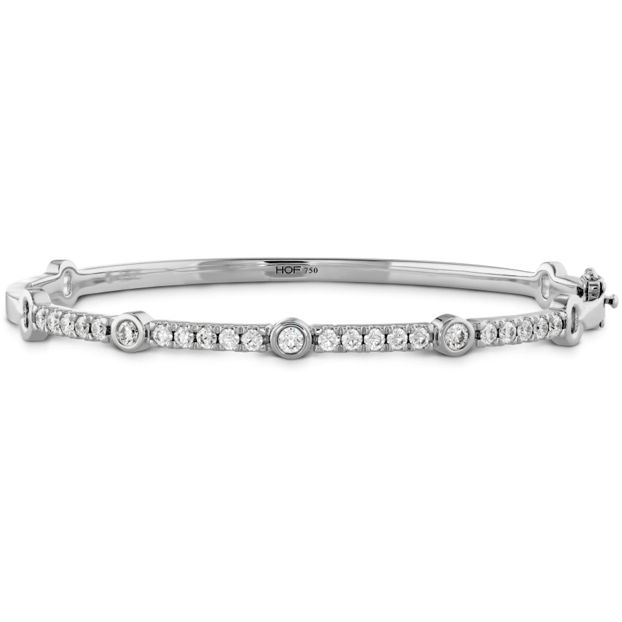 Jewelry Hearts on Fire Bangle Bracelets | Hearts On Fire Copley 18K White Gold Diamond Bangle