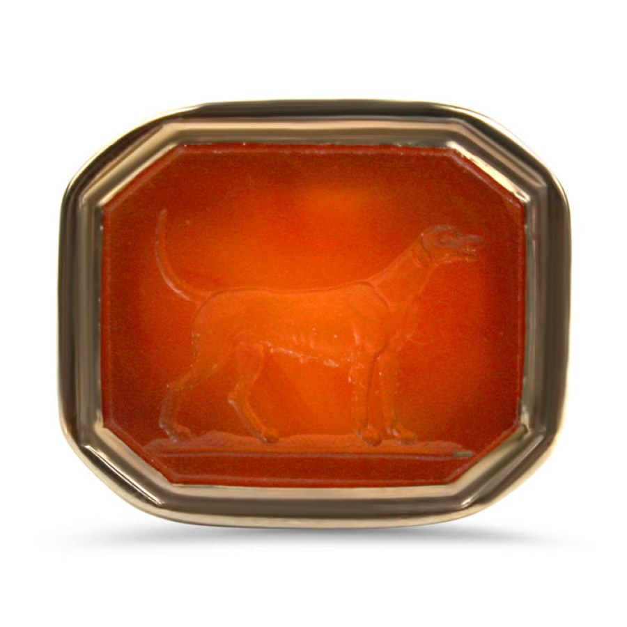 Estate PAGE Estate | Estate Victorian Yellow Gold Carnelian Dog Fob