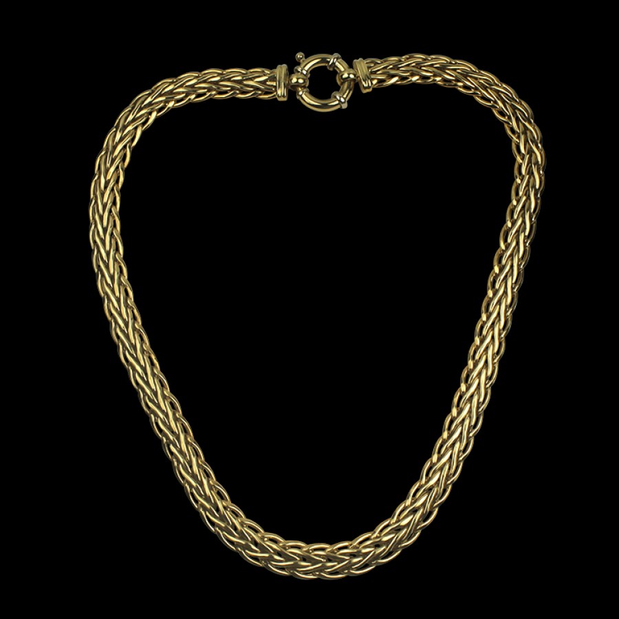 Estate PAGE Estate | Estate 14K Yellow Gold Wheat Link 18-Inch Necklace