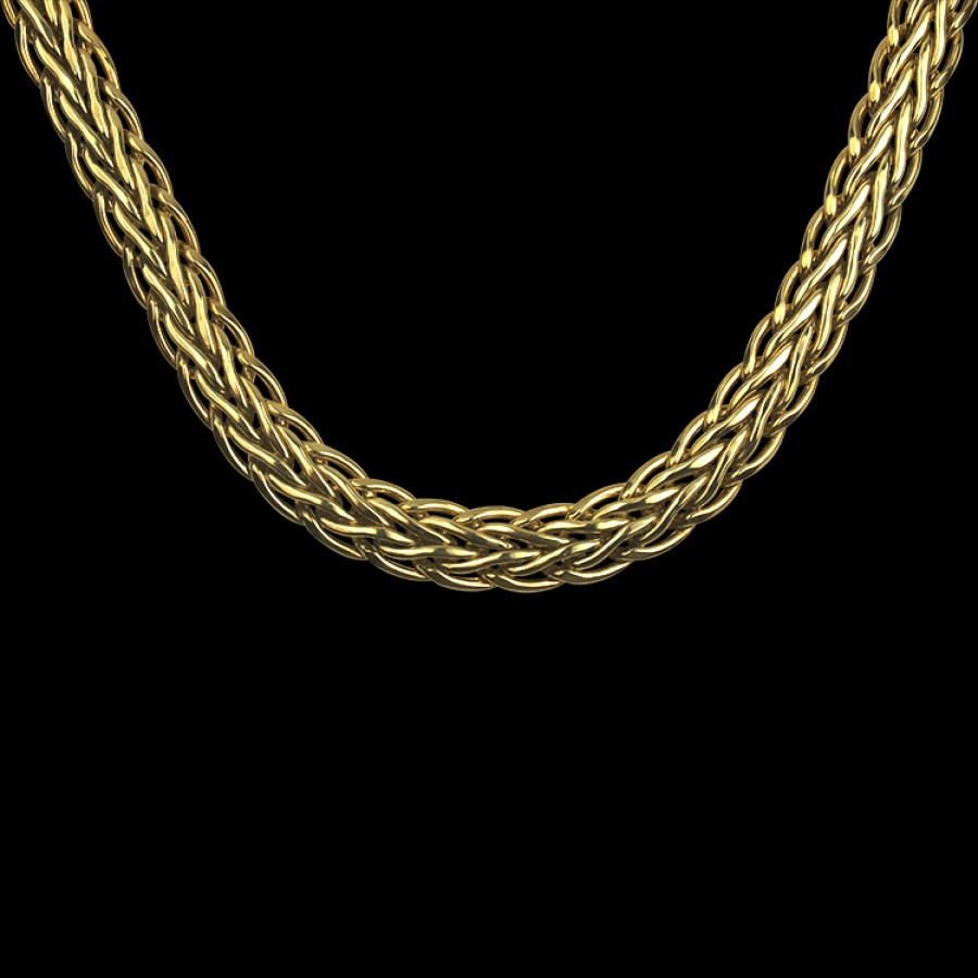 Estate PAGE Estate | Estate 14K Yellow Gold Wheat Link 18-Inch Necklace