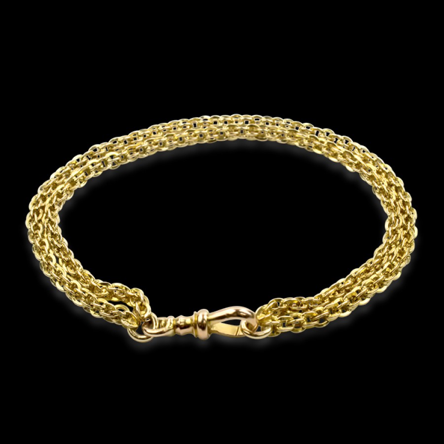 Estate PAGE Estate | Estate 14K Yellow Double Strand Braided Link Bracelet