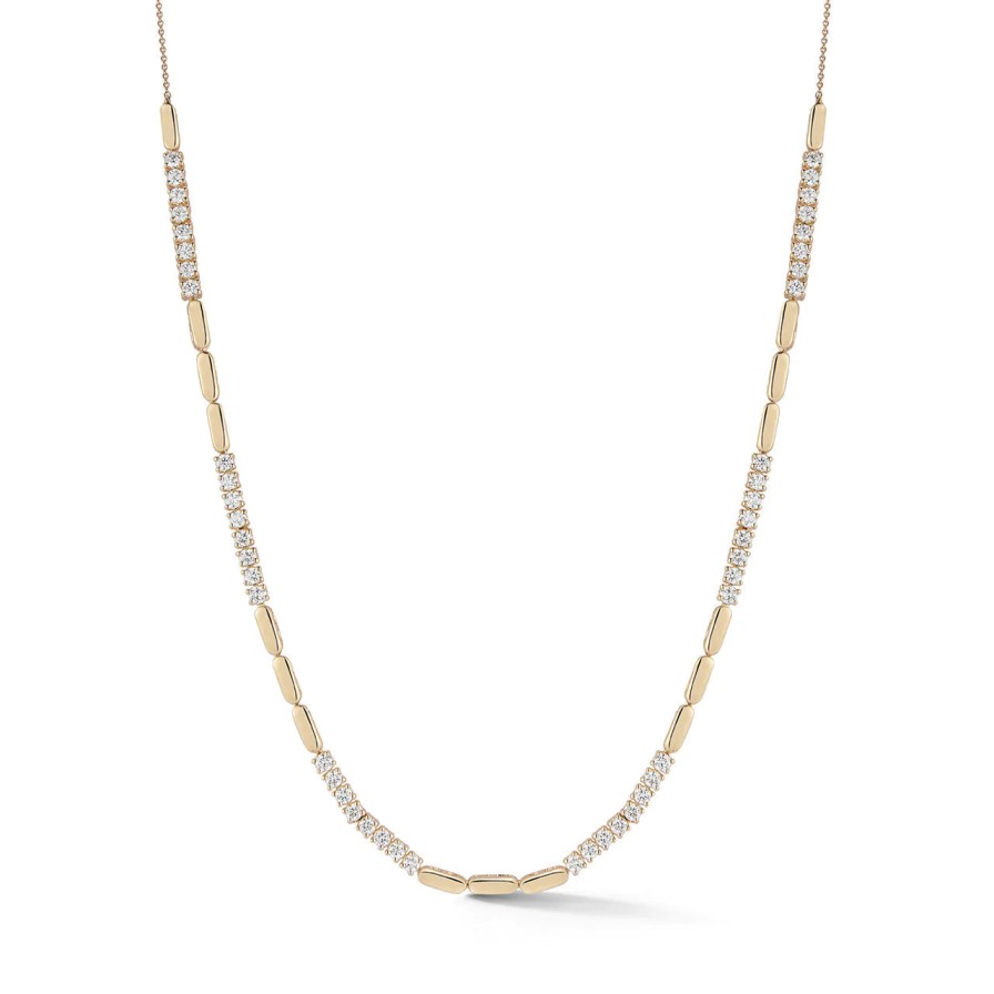 Jewelry Dana Rebecca Designs Diamond Necklaces & Pendants | Dana Rebecca Designs Melody Eden Gold Bar Diamond Tennis Necklace - Ye