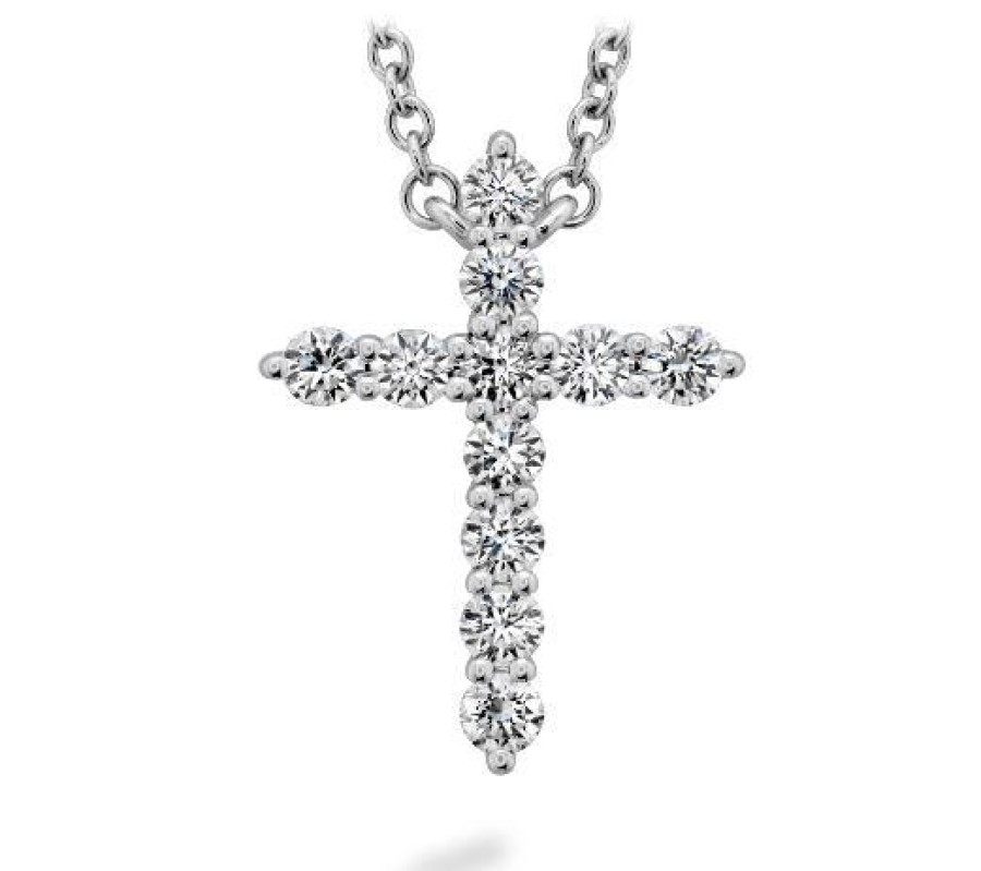 Jewelry Hearts on Fire Diamond Necklaces & Pendants | Hearts On Fire Signature Cross Diamond Necklace - Medium