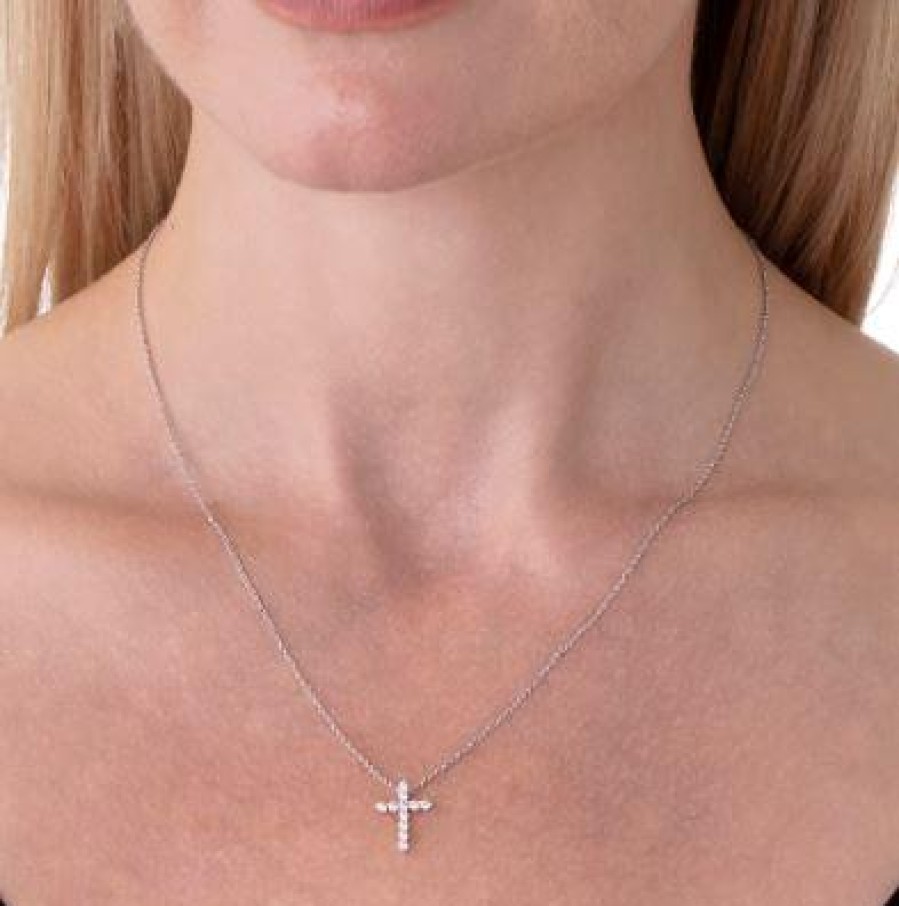 Jewelry Hearts on Fire Diamond Necklaces & Pendants | Hearts On Fire Signature Cross Diamond Necklace - Medium