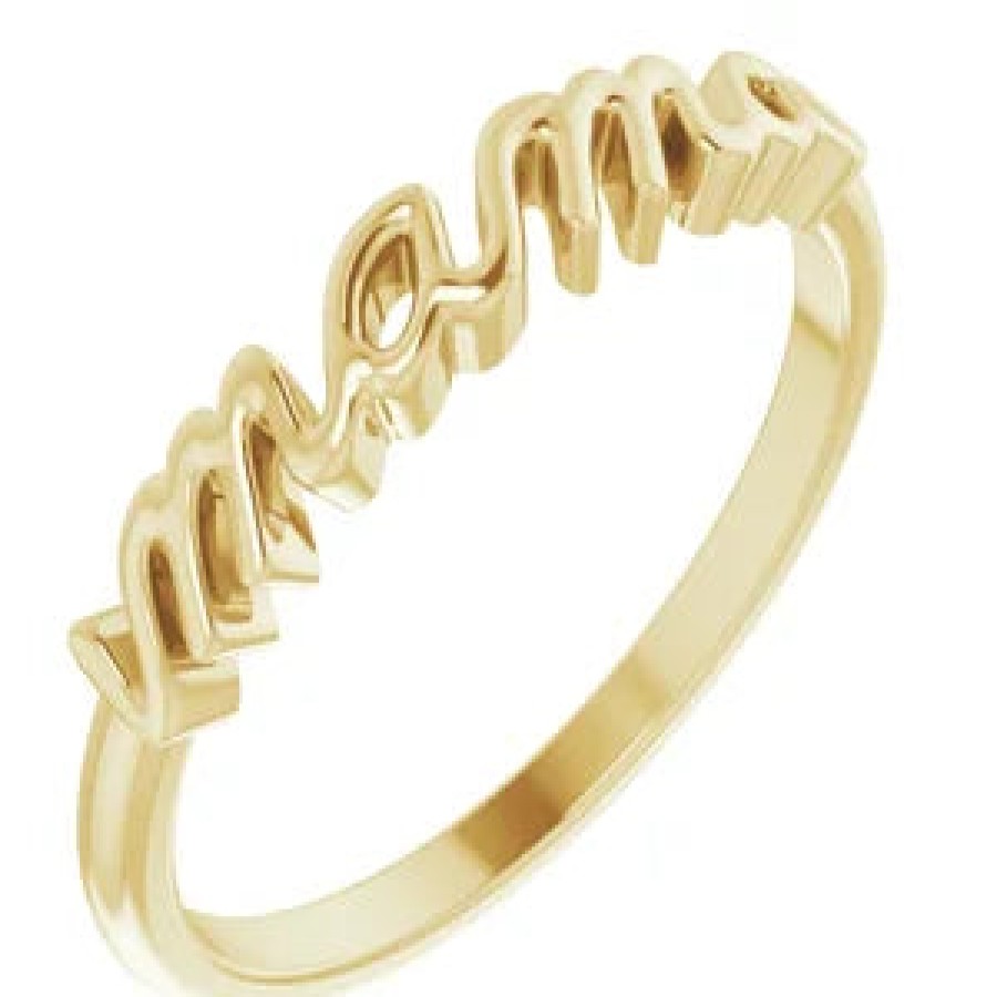 Jewelry Sincerely, Springer's Stacking Rings | Sincerely, Springer'S Mama Yellow Gold Ring