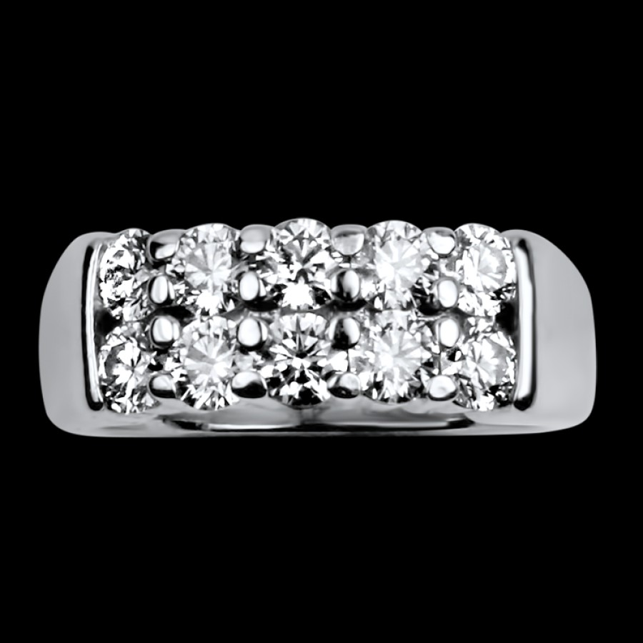 Estate Hearts on Fire | Estate 18K White Gold Hearts On Fire Diamond Band