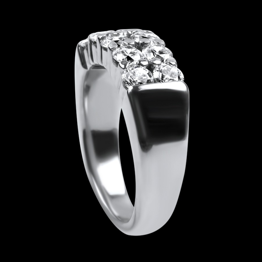 Estate Hearts on Fire | Estate 18K White Gold Hearts On Fire Diamond Band