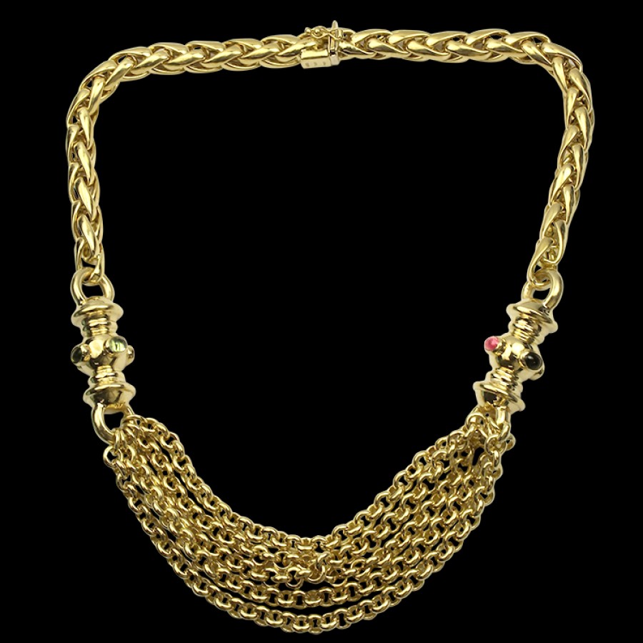 Estate PAGE Estate | Estate 18K Yellow Gold Heavy Link Necklace 18"