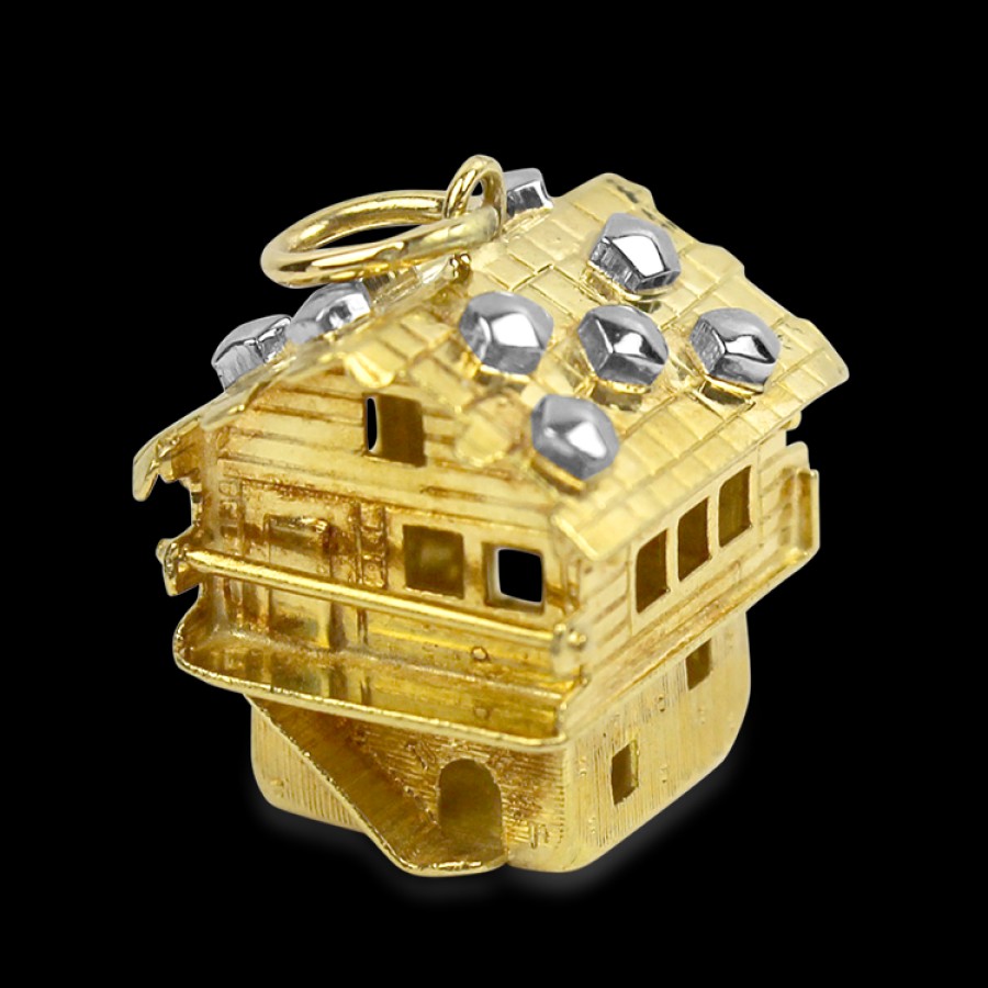 Estate PAGE Estate | Estate 18K Yellow Gold Cabin Charm