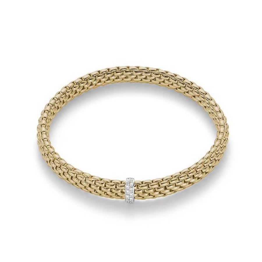 Jewelry Fope Bangle Bracelets | Fope Vendome Flex'It Bracelet With Diamonds