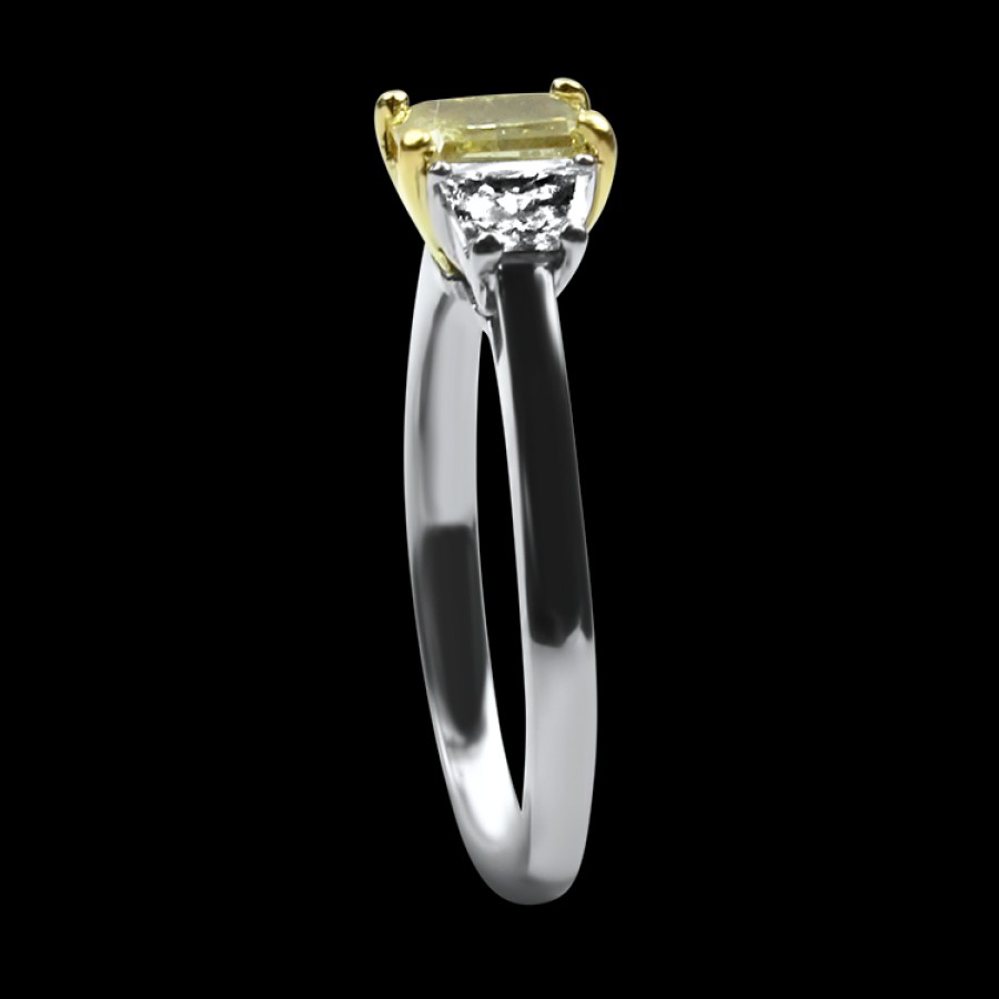 Estate PAGE Estate | Estate Platinum And 18K Yellow Gold Fancy Yellow Diamond Ring