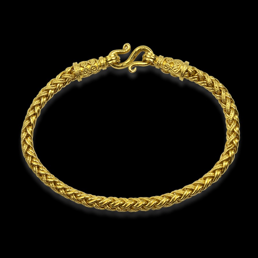 Estate PAGE Estate | Estate 22K Yellow Gold Fancy Wheat Link Bracelet