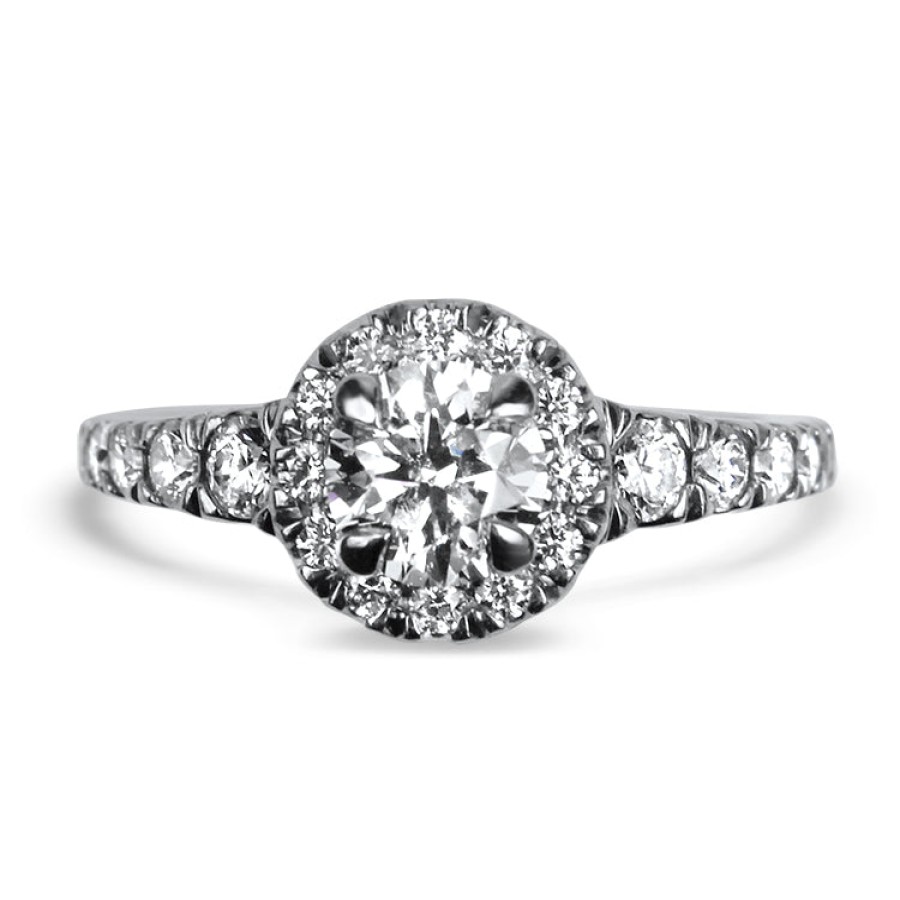 Estate PAGE Estate | Estate Platinum Hearts On Fire Transcend Halo Diamond Ring