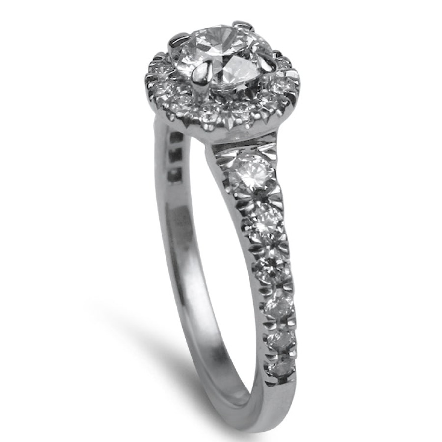 Estate PAGE Estate | Estate Platinum Hearts On Fire Transcend Halo Diamond Ring