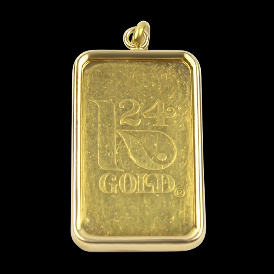 Estate PAGE Estate | Estate 24K Yellow Gold Bar Pendant