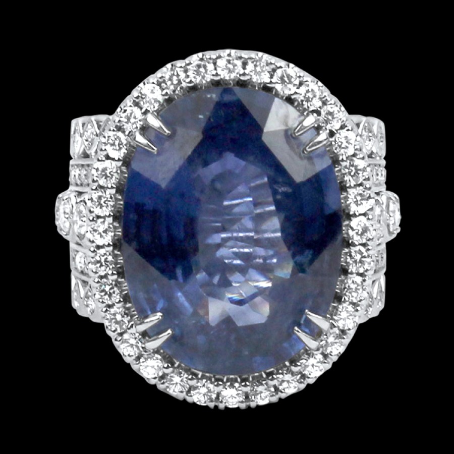 Estate PAGE Estate | Estate Christopher Designs 18K White Gold Sapphire & Diamond Ring