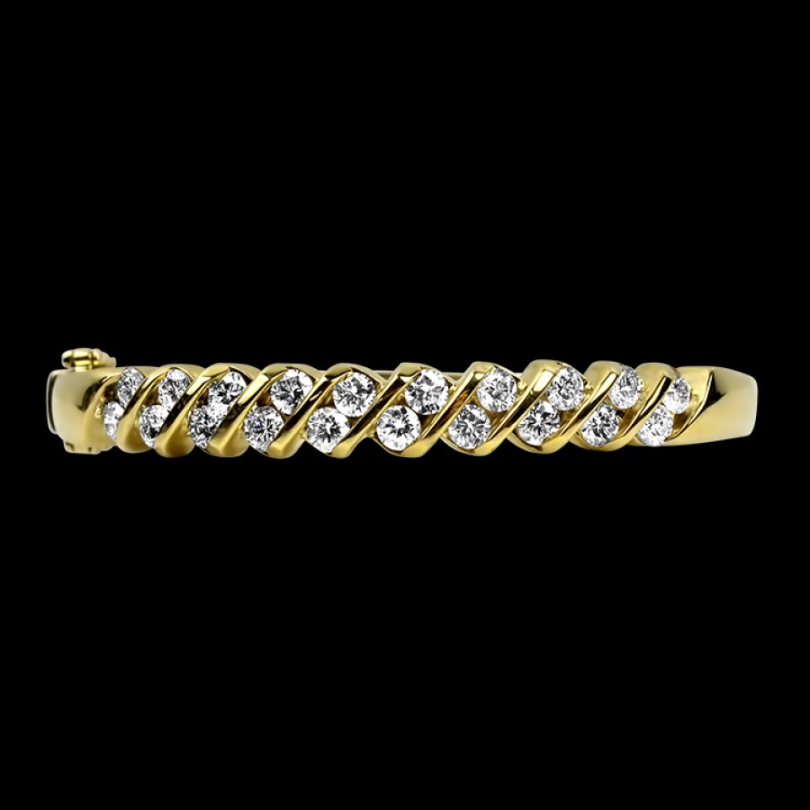 Estate PAGE Estate | Estate 14K Yellow Gold Diamond Bangle Bracelet