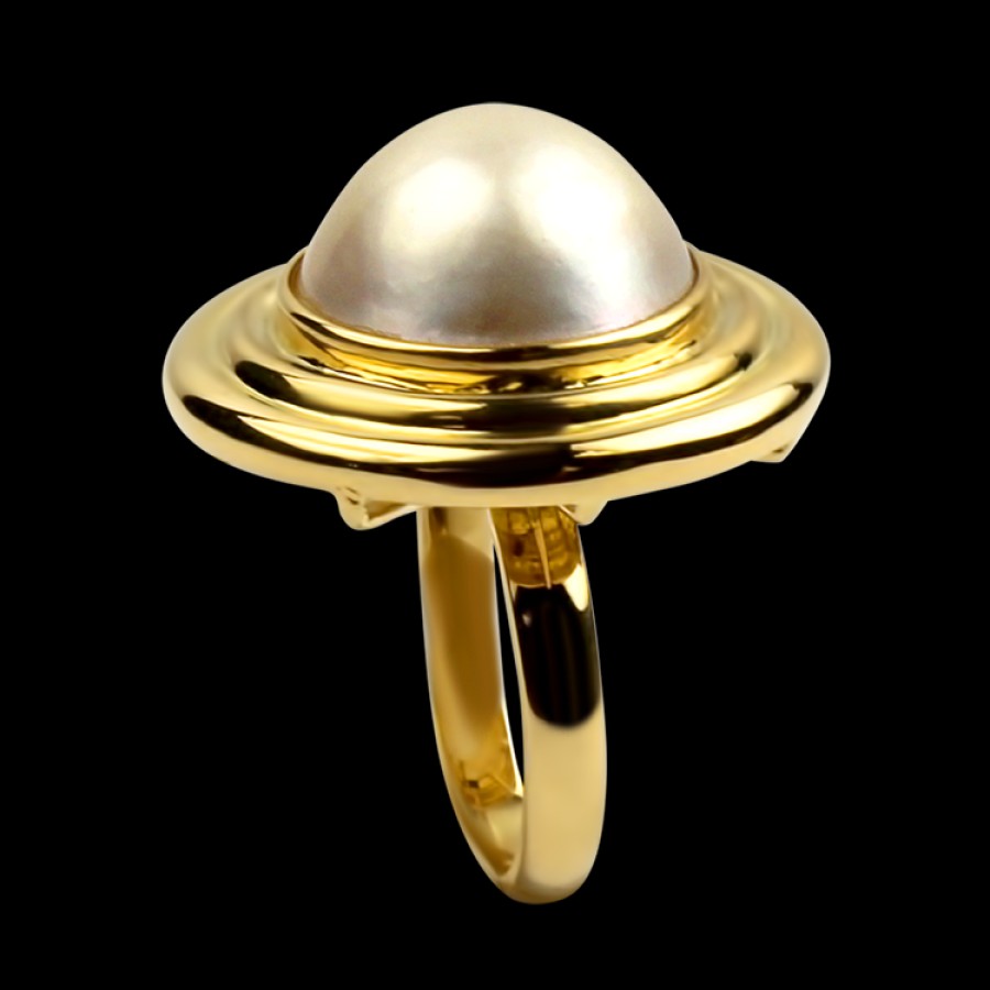 Estate PAGE Estate | Estate 14K Yellow Gold Mabe Pearl Ring