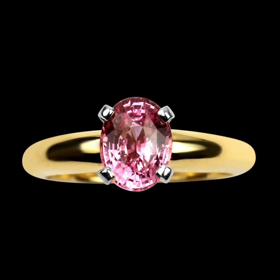 Estate PAGE Estate | Estate 18K Yellow Gold & Platinum Pink Sapphire Ring