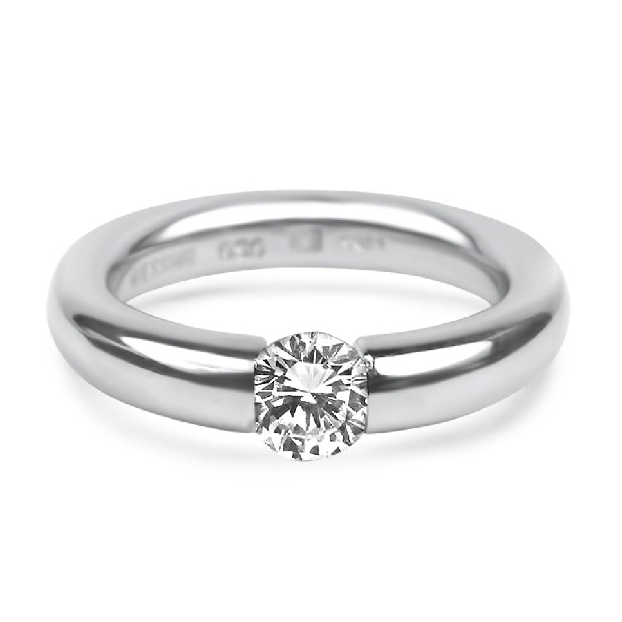 Estate PAGE Estate | Estate Platinum Neissing Spannring Tension Set .50Ct Diamond Solitaire