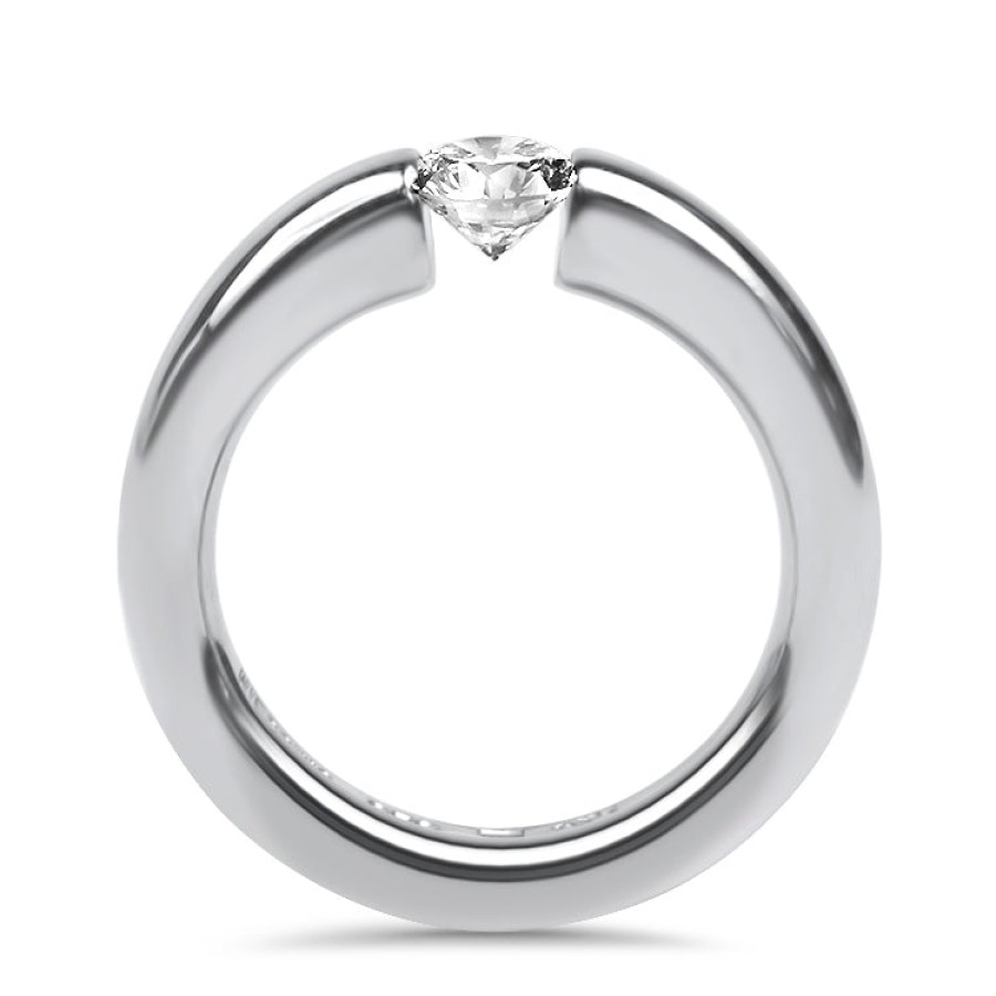 Estate PAGE Estate | Estate Platinum Neissing Spannring Tension Set .50Ct Diamond Solitaire