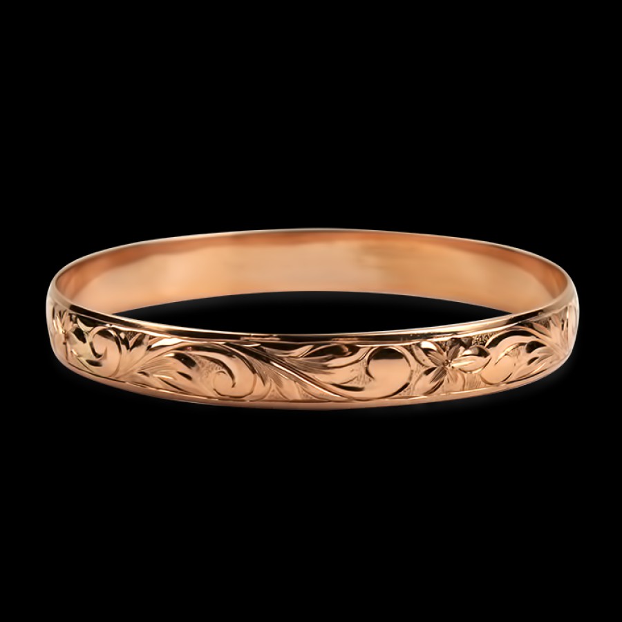 Estate PAGE Estate | Estate 14K Rose Gold Hawaiian Bangle Bracelet