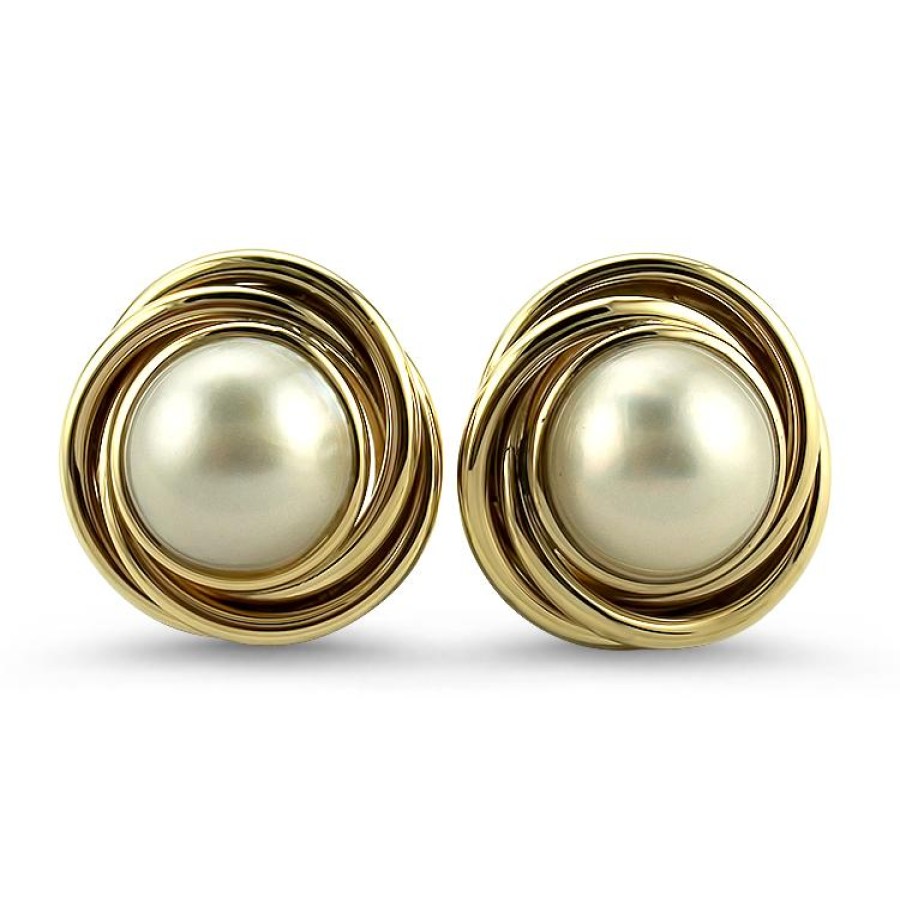 Estate PAGE Estate | Estate Mabe Pearl Love Knot Stud Earrings